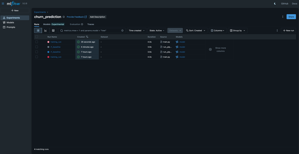 Pipeline execution output