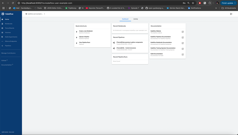 Kubeflow Dex login